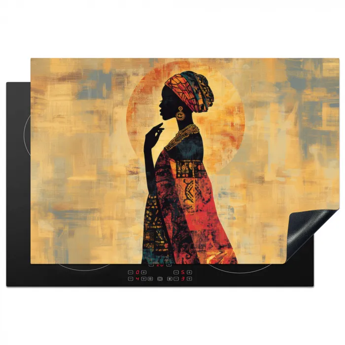 Vrouw - Silhouet - Patronen - Sierlijk Inductie beschermer vinyl 3mm klein -3d