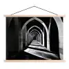 Gang - Bogen - Schaduw - Diepte textielposter latten blank klein -3d
