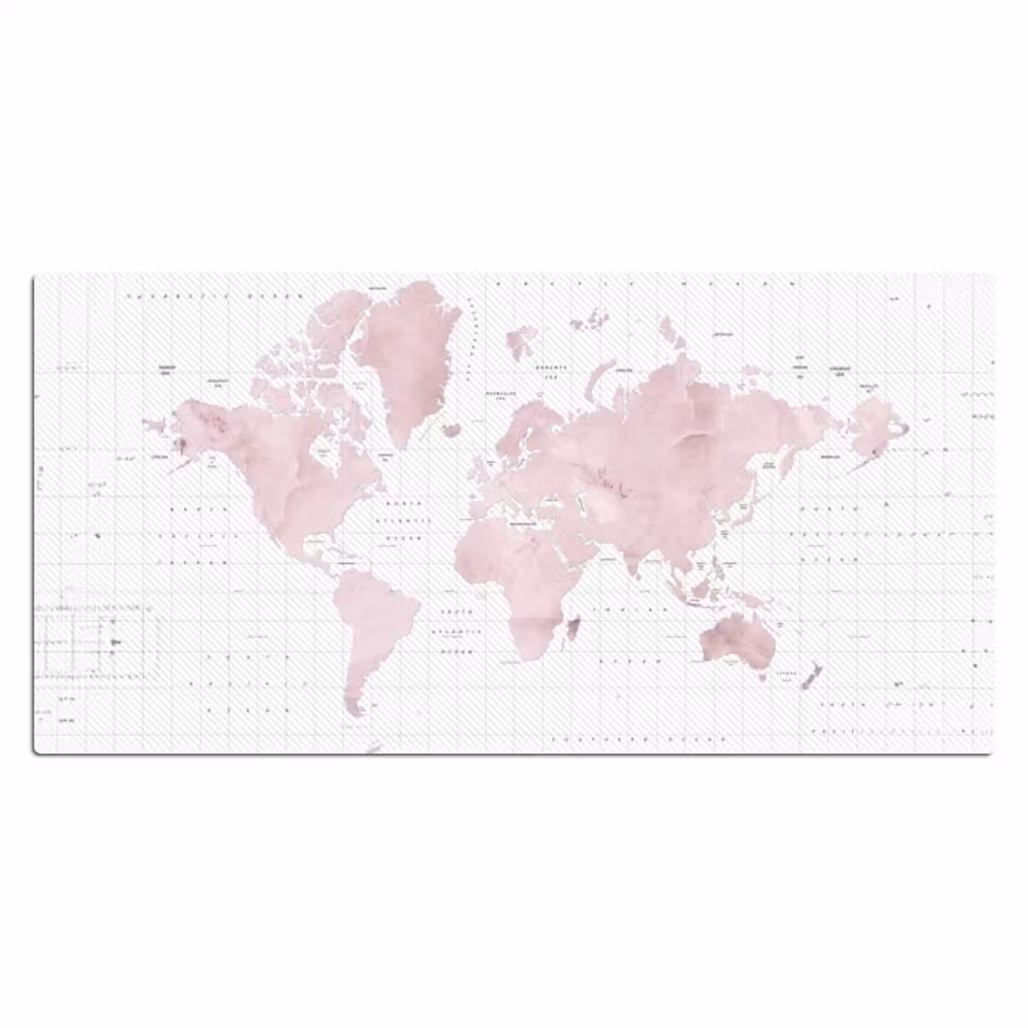 Bureau onderlegger - Wereldkaart - Roze - Marmer