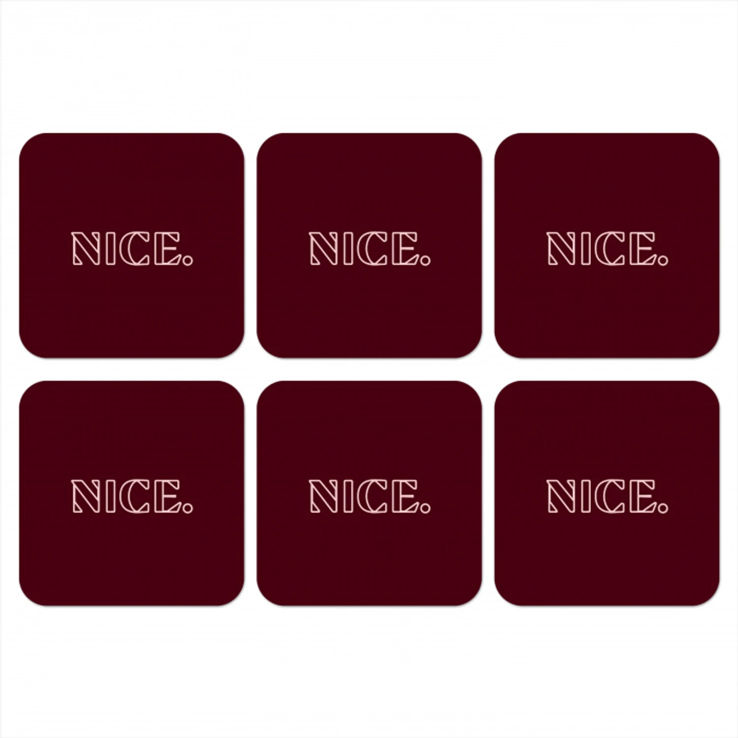 Bordeaux - Nice - minimalistisch onderzetter kurk middel -3d