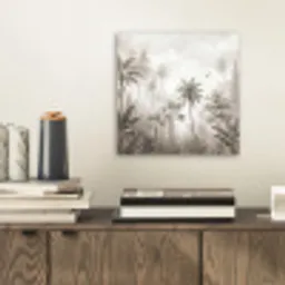 Jungle - Palmbomen - Natuur aluminium wit klein -sfeer1