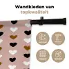 Oudroze - Hartjes - Patroon Wandkleed katoen klein 269 -sfeer2