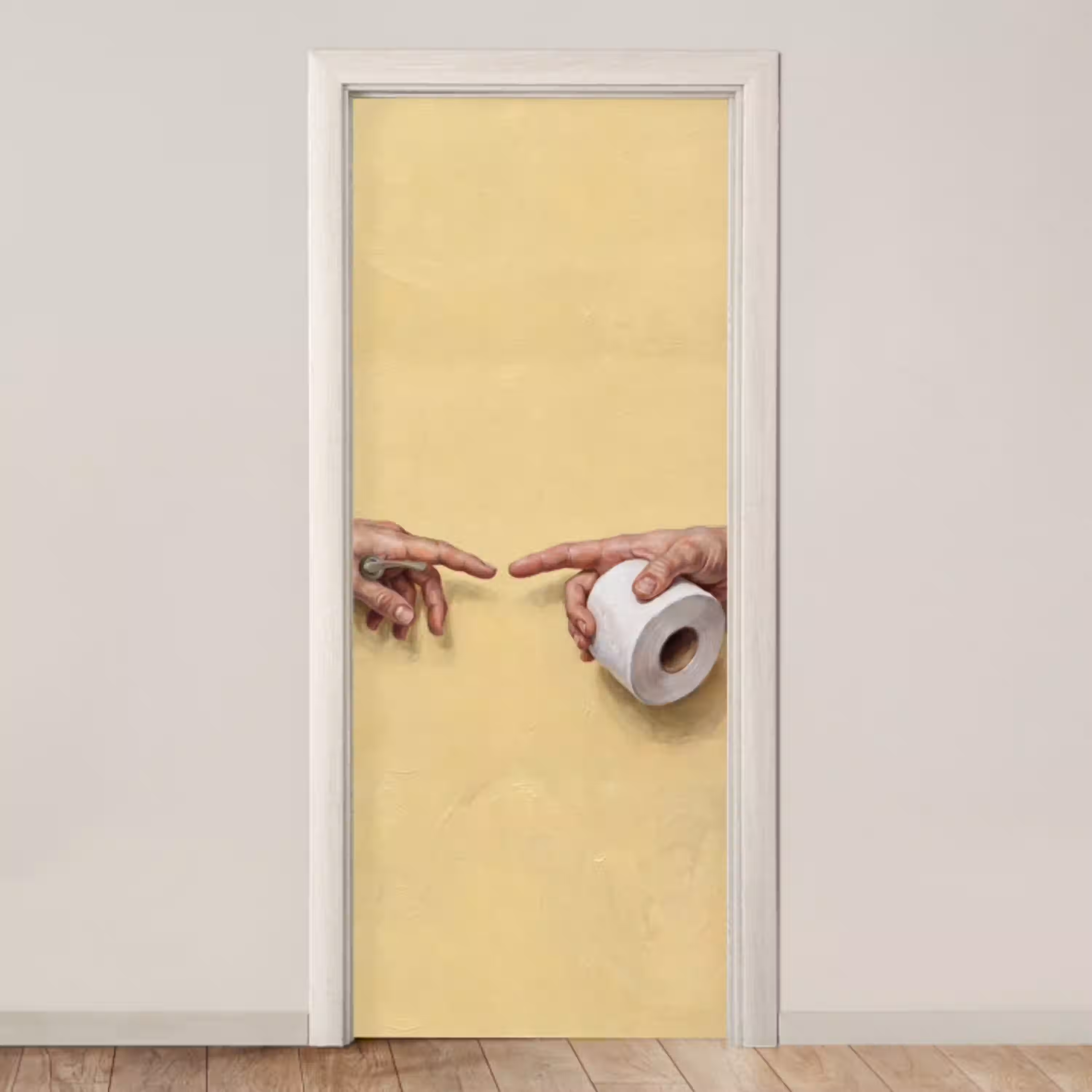 Klassiek - Kunst - Humor deurposter klein -3d_beige