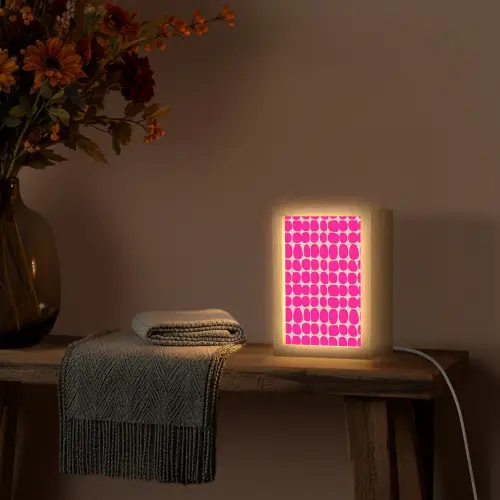 Stippen - Patroon - Roze Light Box met kabel (Tafellamp) klein 925 -sfeer4