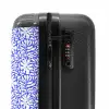 Bloemen en bladeren op blauwe achtergrond NBS - Handbagage koffer - Kinderen Unisex middel -slot