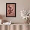 Illustratie - Vogels - Abstract - Roze fotolijst zwart zonder passe partout klein -sfeer5