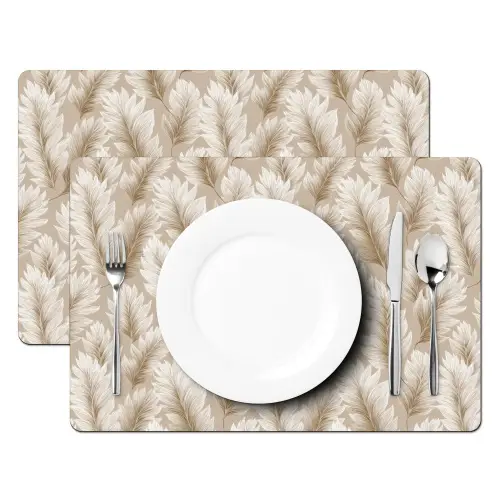 Botanisch - Patroon - Beige Placemat vinyl groot 368 -zzsfeer2_Kitchenyeah-website