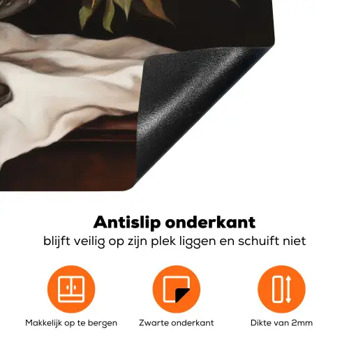 Granaatappels - Klassiek - Vintage Inductie beschermer vinyl 3mm klein -zzzzzzz-td-onderkant