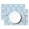 Palmboom - Modern - Blauw Placemat vinyl groot 368 -zzsfeer2_Kitchenyeah-website