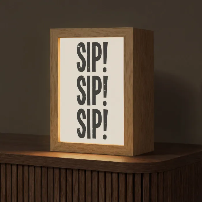 Japandi - Zwart - Decoratie - Vintage Light Box met kabel (Tafellamp) klein -z3d_website