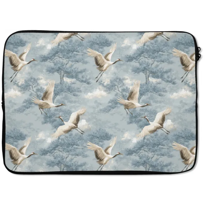 Wolken - Kraanvogels - Blauw laptophoes neopreen klein 279 -zkaufland3dotto