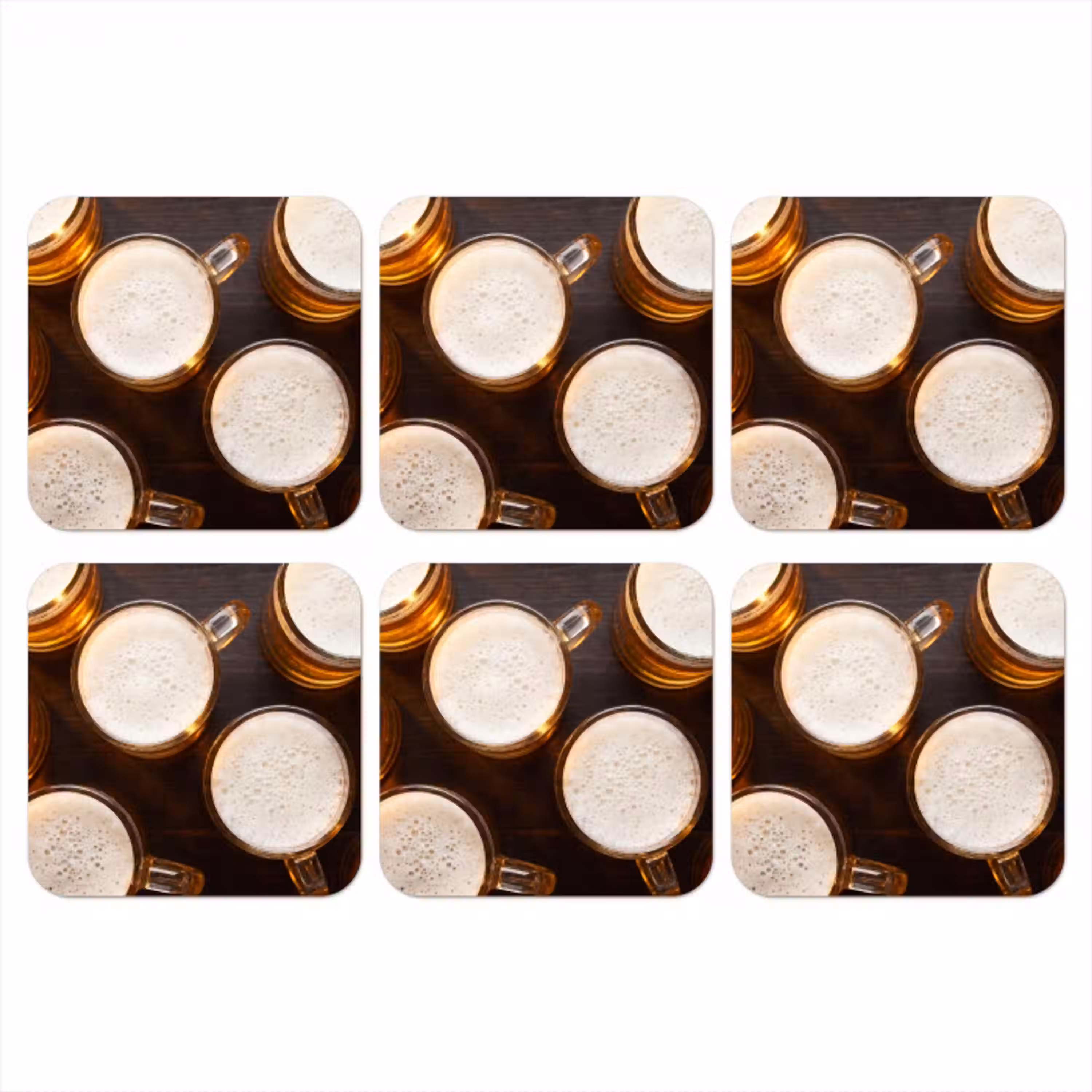 Bier - Glazen - Schuim - Hout - Drank onderzetter kurk middel -3d