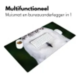 Sneeuwuil - Portret - Geel Muismat XXL klein -sfeer4