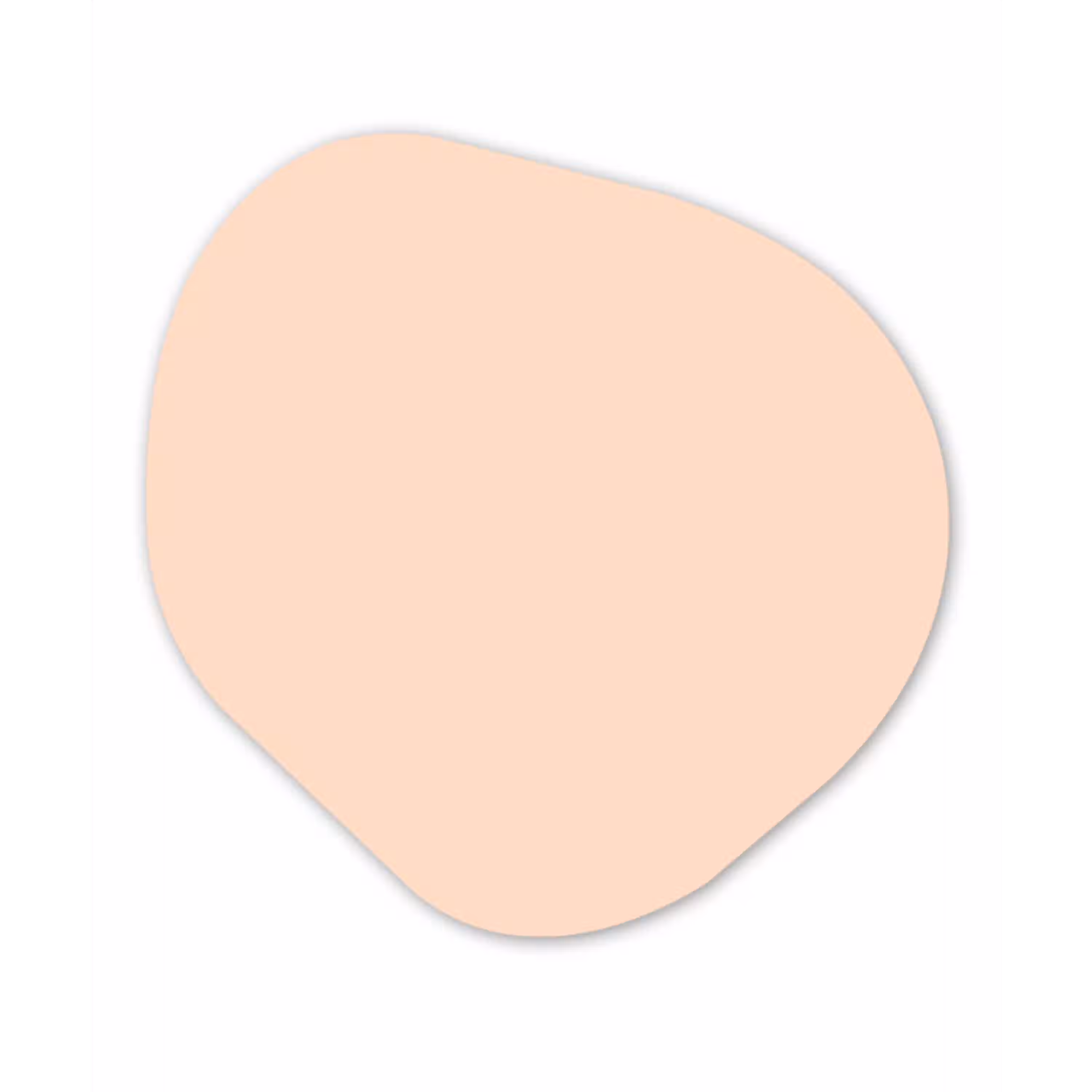 Pale - Peach - Nude Wandcirkel Organisch Forex 3mm klein 629 -3d