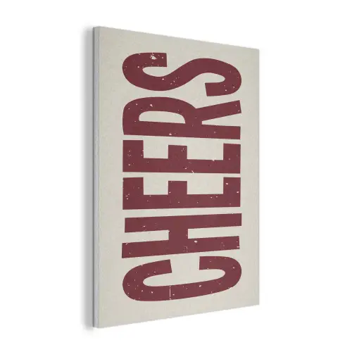 Red - Cheers - Decoratie - Beige PET vilt klein -3d