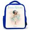 Elf - Ballet - Kleurrijk Kinderrugzak - Blauw middel -3d