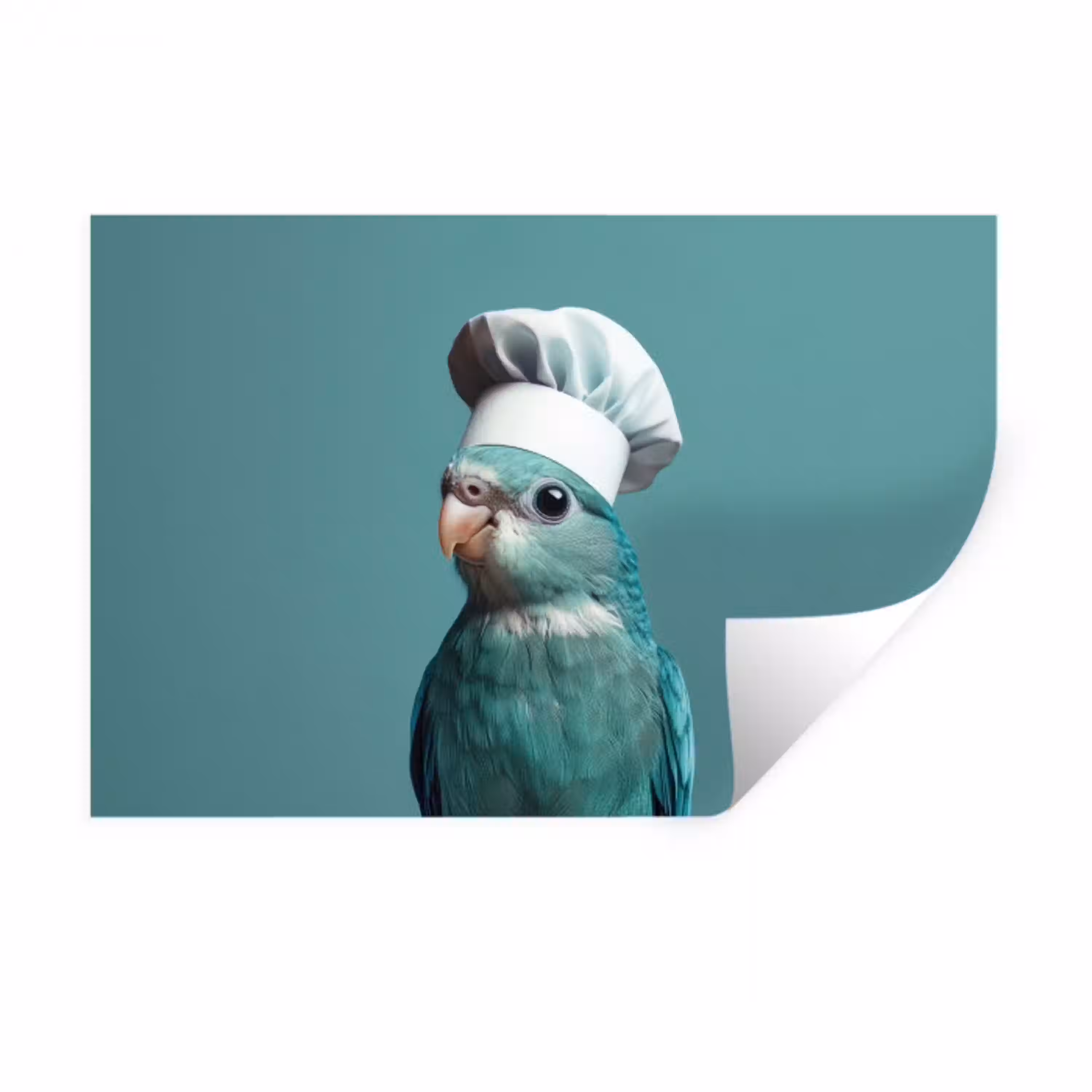 Parkiet - Vogel - Koksmuts - Cute Muursticker klein -3d