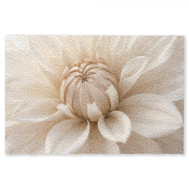 Teppich - Blume - Dahlie - Weiß