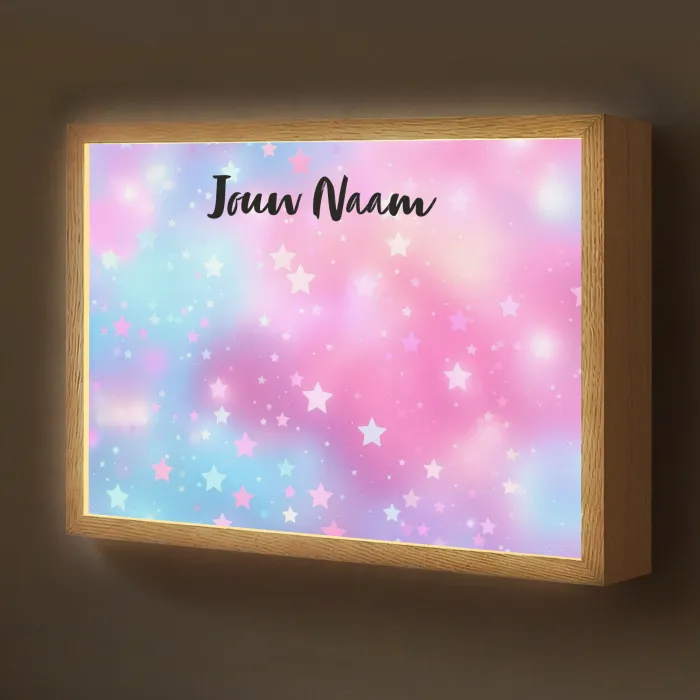 Sterren - Kleuren - Magie Light Box met batterij (Wandlamp kind) middel -z3d_website