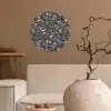 Terrazzo -  Patroon - Grijs Wandcirkel behangsticker klein 186 -sfeer1