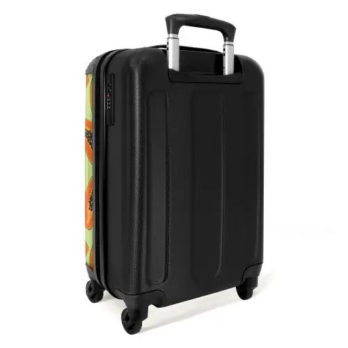 Summer memories - Papaja's op een groene achtergrond NBS - Handbagage koffer - Kinderen Unisex middel -achterkant