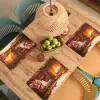 Winter - Kerst - Huis - Openhaard Placemat vinyl groot -zzsfeer5_Kitchenyeah-website