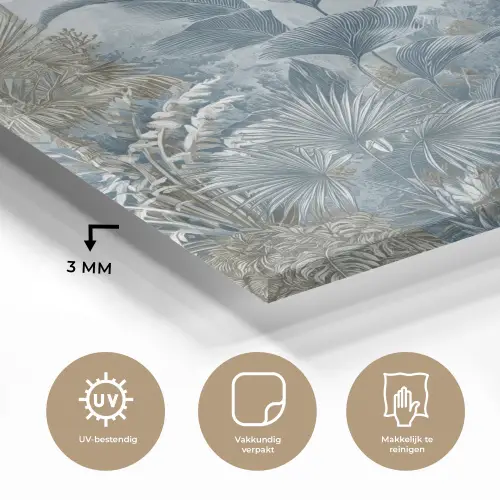 Jungle - Modern - Blauw - Groen plexiglas 5mm klein -sfeer2