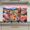 Witte bergtop - Modern - Kleurrijk keuken achterwand spatscherm klein -3d_website