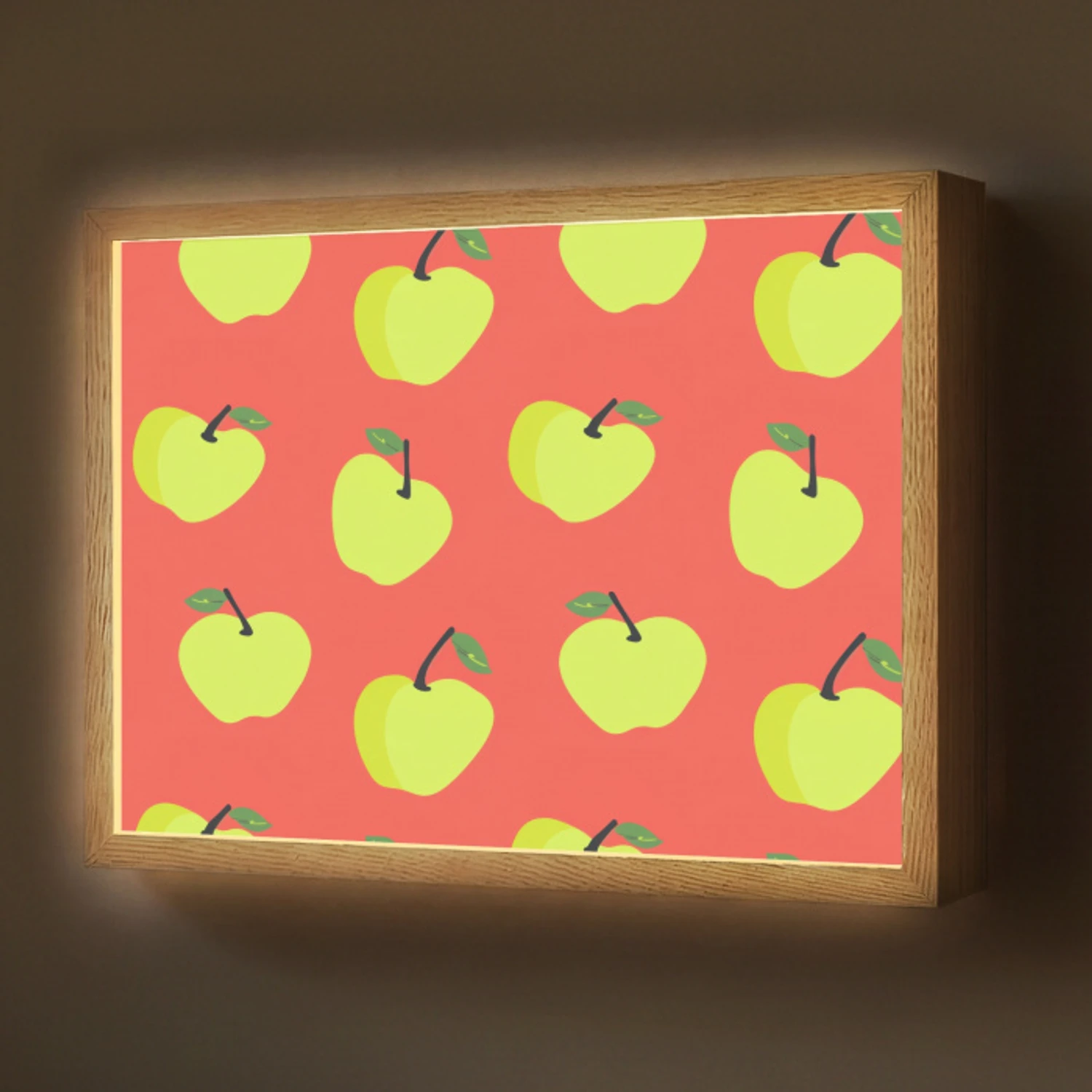 Appels - Modern - Groen Light Box met batterij (Wandlamp) middel 907 -z3d_website