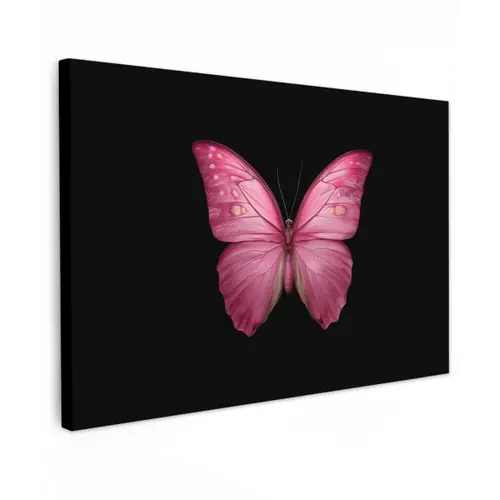 Vlinder - roze - Elegant canvas 2cm klein -z3d