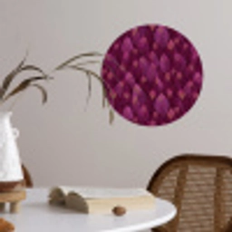 Bladeren - Patroon - Burgundy Wandcirkel behangsticker klein 186 -sfeer3
