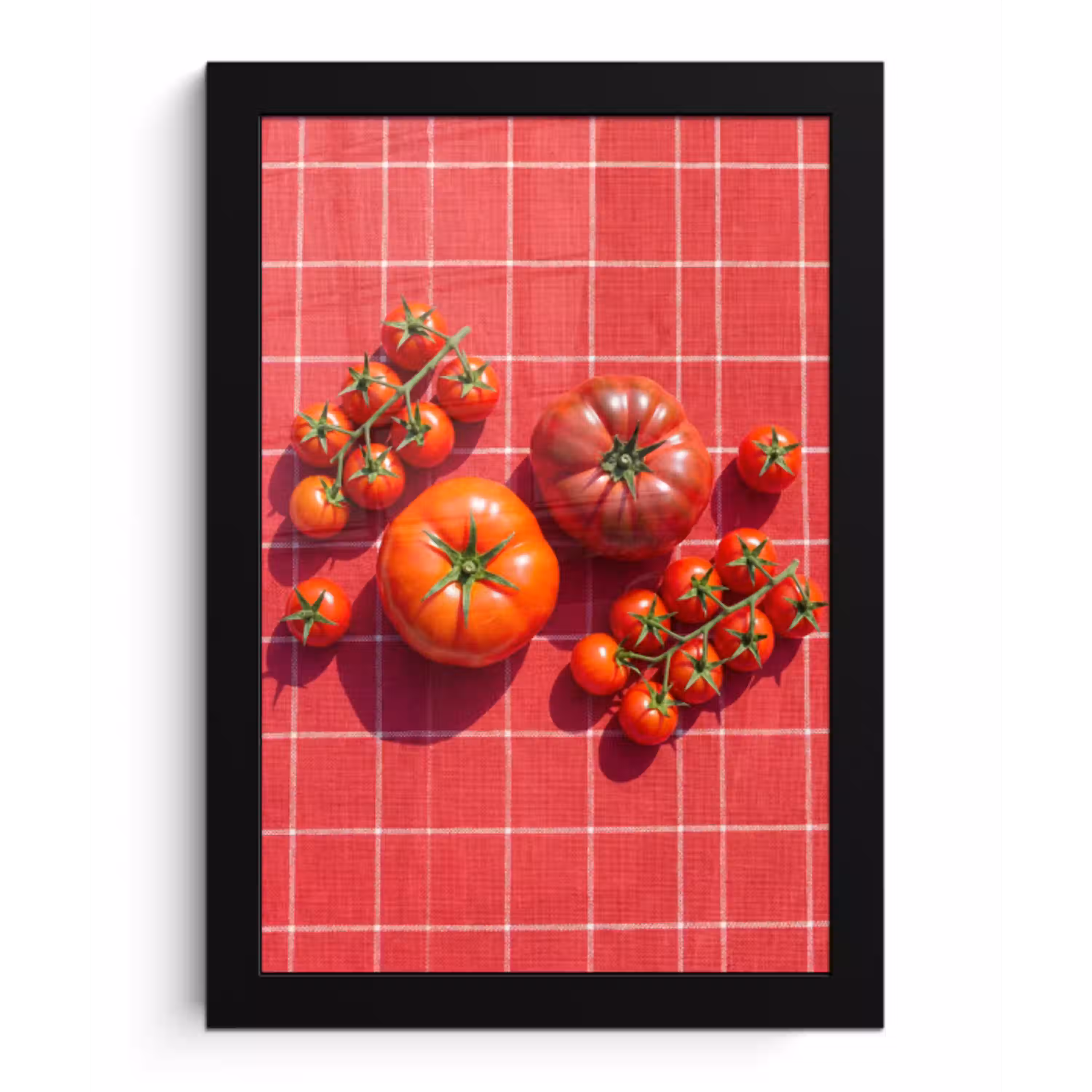 Tomaat - Rood - Eten fotolijst zwart zonder passe partout klein -3d