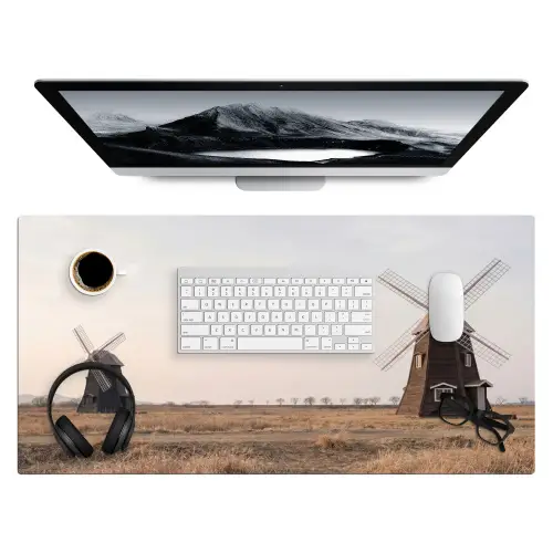Windmolens - Landschap - Veld Muismat XXL klein -3d