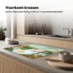 Jungle - Oase - Dieren - Kleurrijk Inductie beschermer vinyl 3mm klein -sfeer1