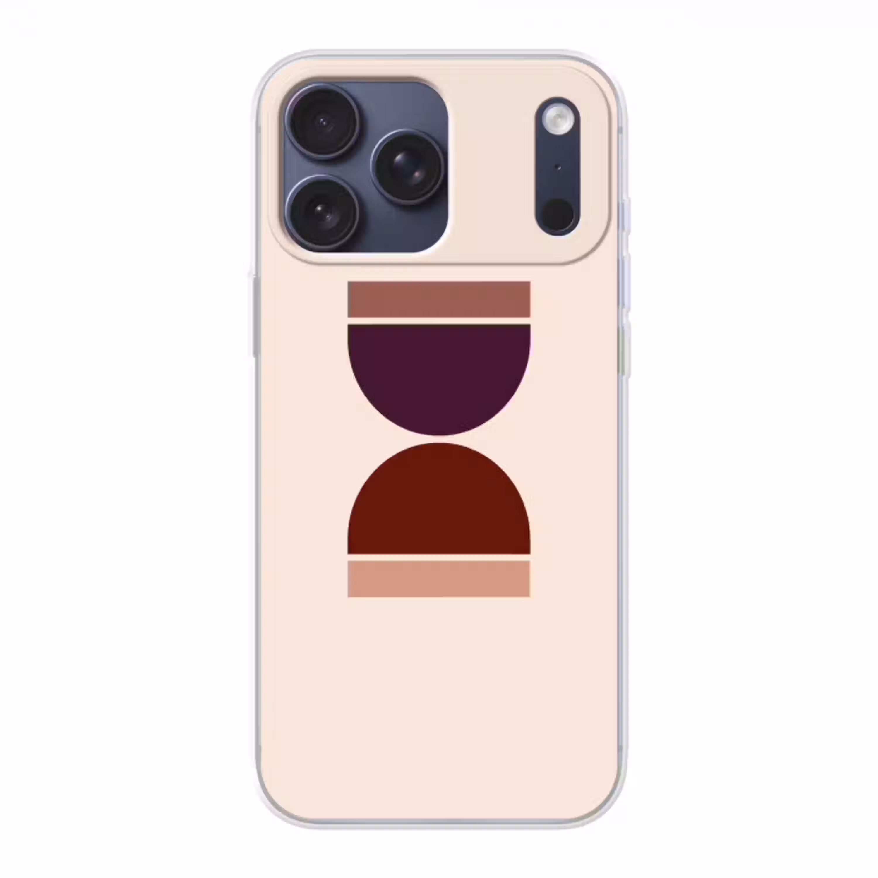 Zandloper - Symmetrisch - Rood - Paars Telefoonhoesje iPhone 17 Pro Max klein -3d