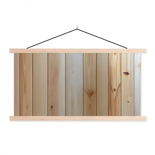 Hout - Planken - Licht textielposter latten blank klein -3d