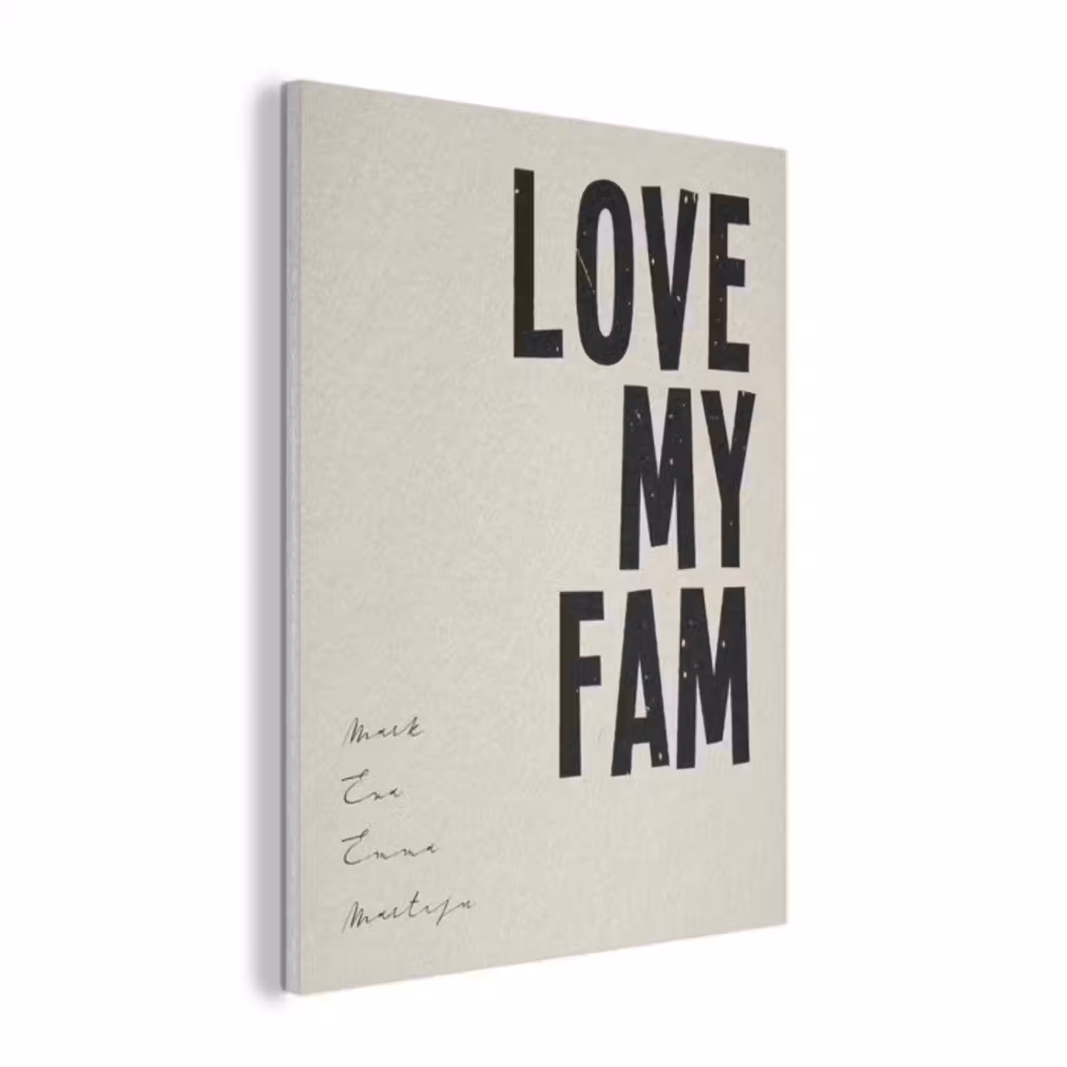 Akoestisch schilderij - Love My Fam