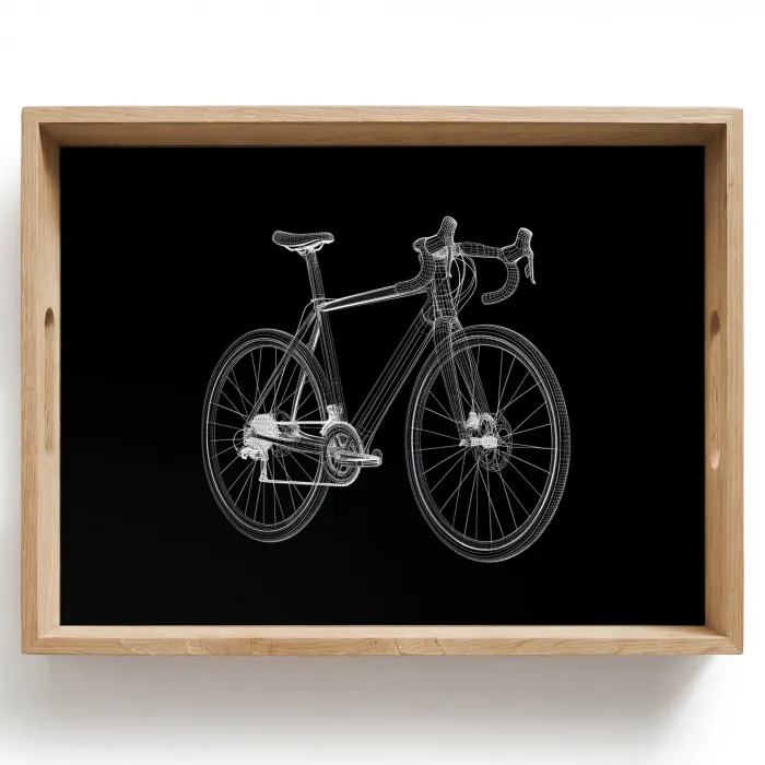 Lijnen - Illustratie - Wit Dienblad Rechthoek middel -z3d_shopping