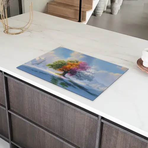Boom - Seizoenen - Winter - Landschap Inductie beschermer vinyl 3mm klein -sfeer8