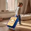 Kawai - Koe - Bruin Kinderkoffer - Blauw klein -sfeer1