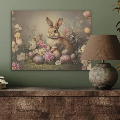 Haas - Stilleven - Bloemen PET vilt klein -sfeer2