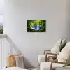 Waterval in het Regenwoud Tuinposter op houten frame 2 cm dik klein -sfeer1