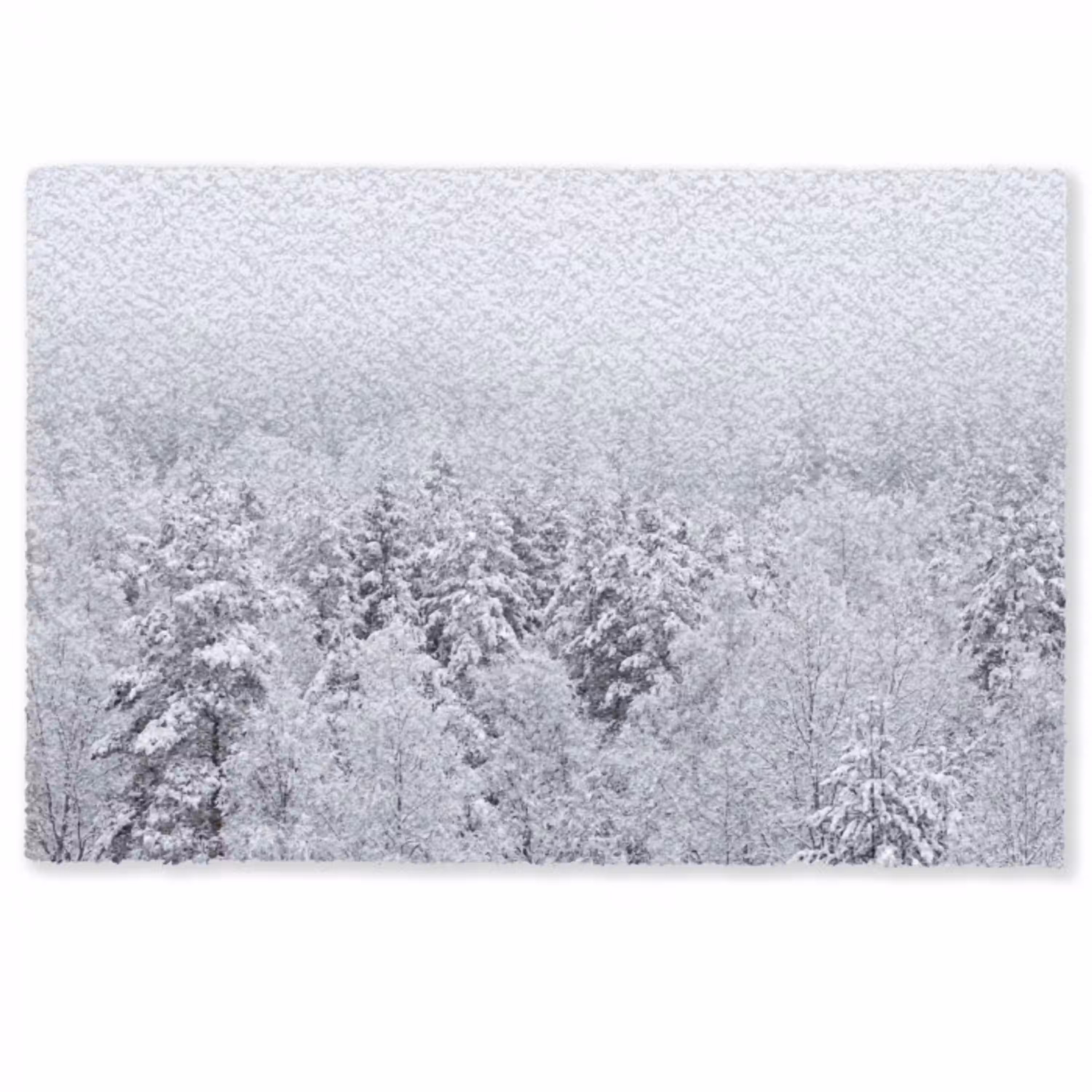Bos - Sneeuw - Winter - Natuur - Wit Deurmat klein -zkaufland3d