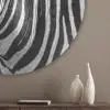 Zebra's - Zwart - Wit Akoestische PET Vilt - Rond klein -sfeer5_closeup