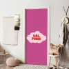 Girl power - Wolk - Roze deurposter klein -sfeer6