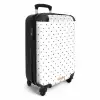 Symmetrisch geplaatste zwarte stipjes over een witte achtergrond NBS - Handbagage koffer - Volwassenen Unisex middel -productfoto_3d