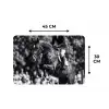 Springen - Paard - Zwart - Wit Placemat vinyl groot -specs