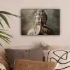 Boedha - Beeld - Bruin - Rust canvas 2cm klein -sfeer1