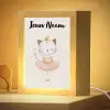 Kat - Minimalistisch - Tutu - Kroontje Light Box met kabel (Kinderlampje) klein -zzzz_3d_website