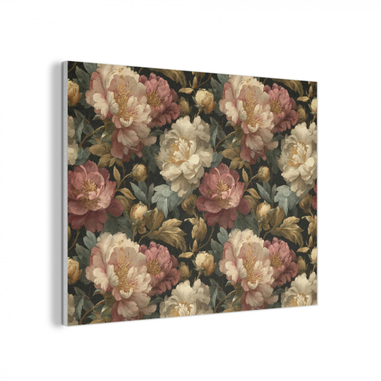 Bloemen - Barok - Patroon - Roze - Crème PET vilt klein 837 -3d